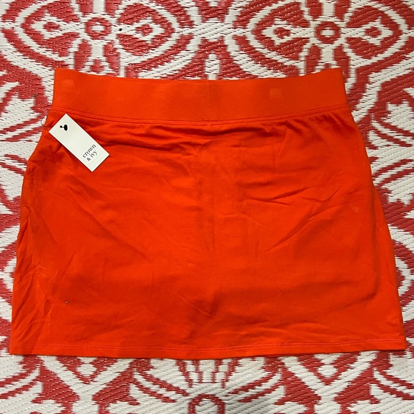 NWT Orange skort Stretchy Size M Crown & Ivy skirt with shorts under it … - Picture 3 of 12